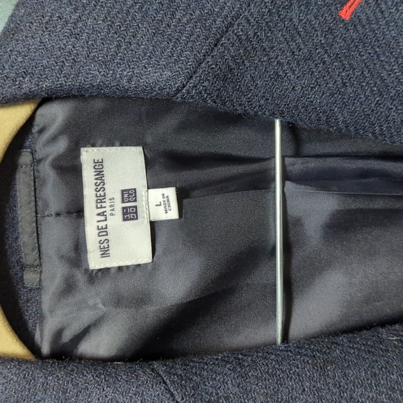 Uniqlo x ines de la fressange wool overcoat L navy - Picture 3 of 12